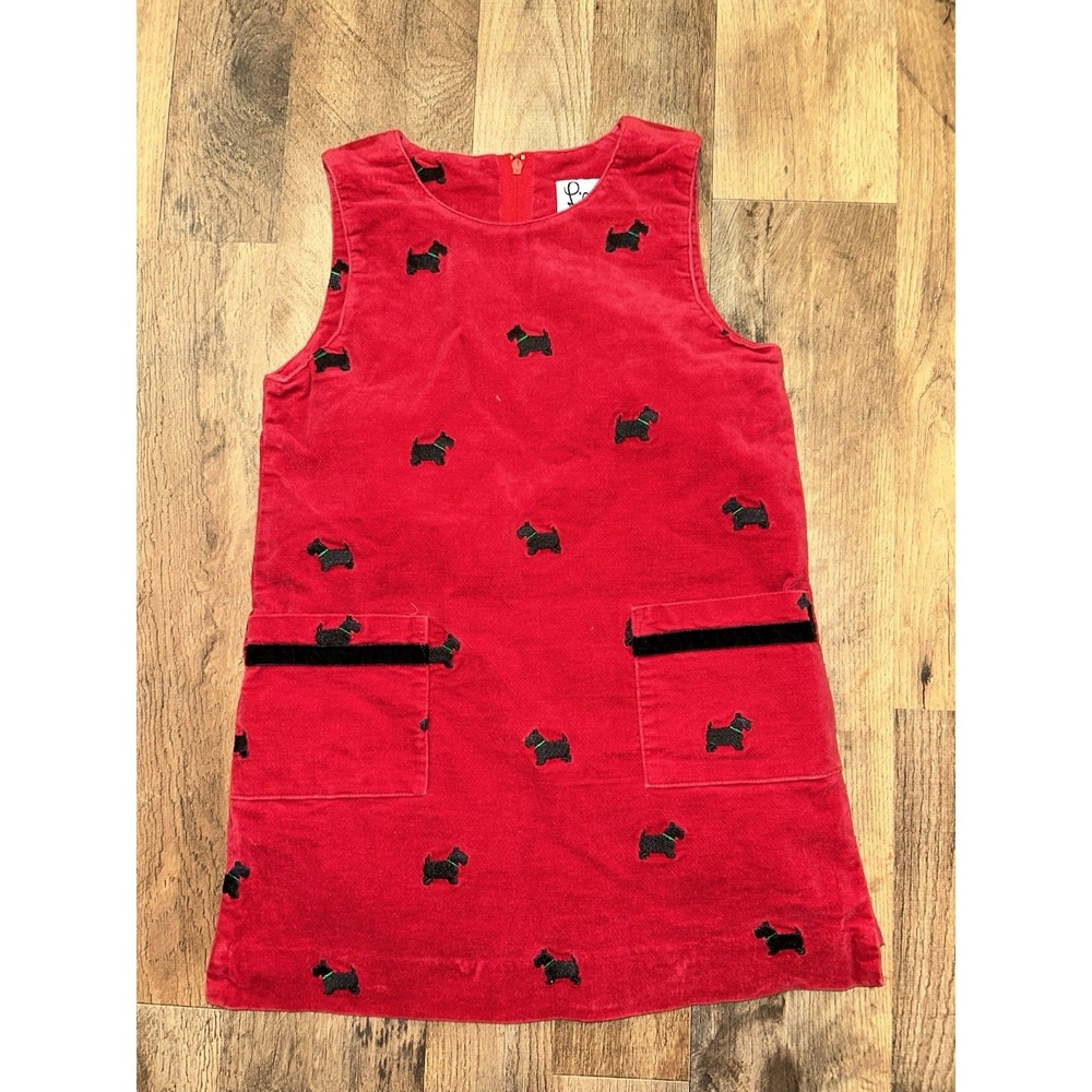 vintage Lilly Pulitzer girl's corduroy jumper dress rare Scottie Dogs Y2K Size 5